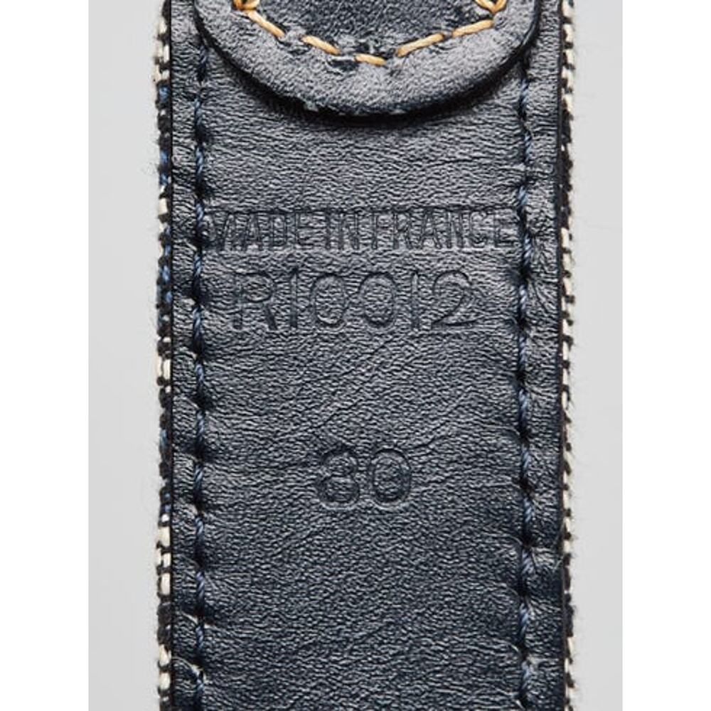 Christian Dior Blue Trotter Logo Canvas CD Belt 80 sz - Picture 6 of 6